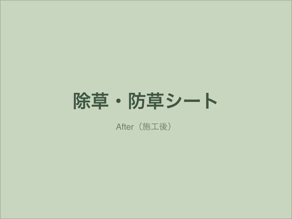 除草＋防草シート施工（施工後）